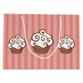 Roze Cupcakes Gift Bag Groot Cadeauzakje (Achterkant)