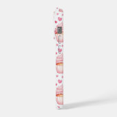 Roze Cupcakes & Harten iPhone Hoesje Cute Zoet 15 Pro Case (Linkerkant)