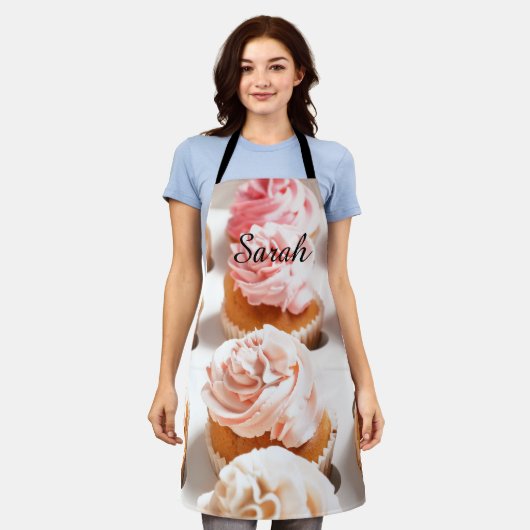 Roze, Cupcakes Kitchen Schort  (Gedragen)