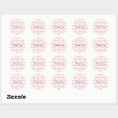 Roze Cupcakes met Dank Je Wel Ronde Sticker (Vel)
