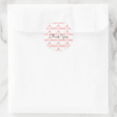 Roze Cupcakes met Dank Je Wel Ronde Sticker (Tas)