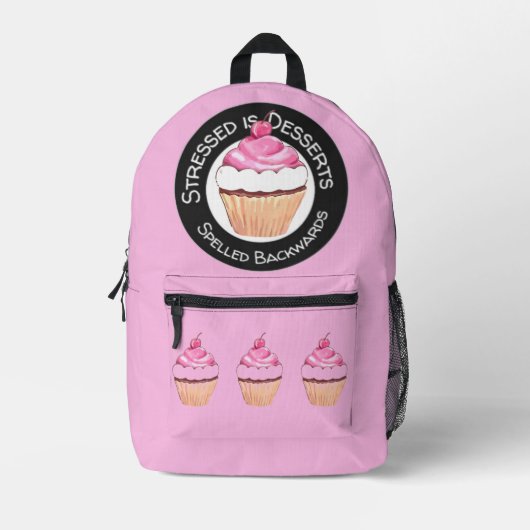 Roze Cupcakes Rugzak (Voorkant)