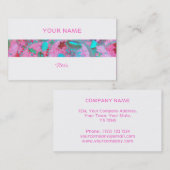 Roze Cupcakes stripe visitekaartje terug wit (Voorkant / Achterkant)