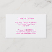 Roze Cupcakes stripe visitekaartje terug wit (Achterkant)