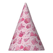Roze Cupcakes Verjaardagshoed Feesthoedjes (Rechts)