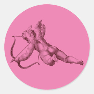 Roze Cupid Angel Valentijnsdag Sticker