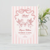 Roze Cupido engel bruidsdouche Kaart (Staand voorkant)