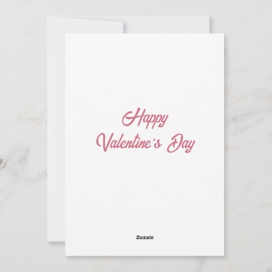 Roze Cupido Valentijnsdag Kaart (Achterkant)