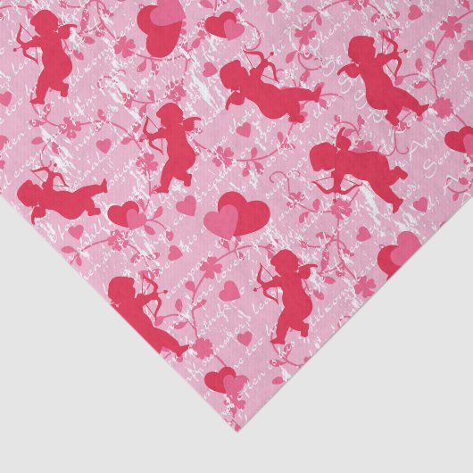 Roze Cupids en Harten Tissuepapier (Detail)
