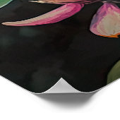 Roze Curcuma Flowers Art Print Poster (Hoek)