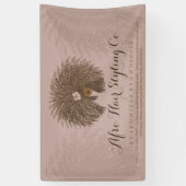 Roze Curl Afro Hair Stylist Spandoek (Verticaal)