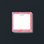 Roze curven aangepast grafisch logo op maat post-it® notes<br><div class="desc">Bekijk deze leuke aangepaste notitie. Verander de kleuren,  de tekst,  en de doopvont om uw behoeften aan te passen. Voeg ook je eigen tekst toe. Bekijk mijn winkel voor meer leuke kleuren en patronen en laat me weten of je iets op maat wilt.</div>