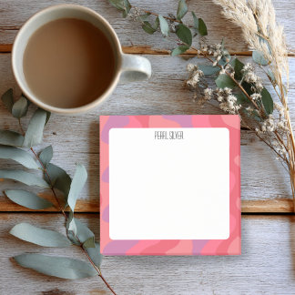 Roze curven aangepast grafisch logo op maat post-it® notes