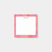 Roze curven aangepast grafisch logo op maat post-it® notes (Voorkant)