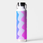 Roze Curven AANGEPASTE Chique Naam Gepersonaliseer Waterfles (Voorkant)