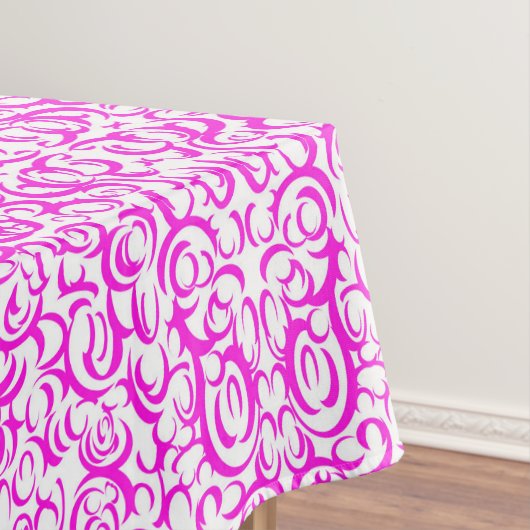 Roze curven tafelkleed (Voorbeeld)