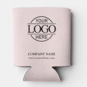 Roze Custom Business Logo Dubbelzijdige Promotie Blikjeskoeler (Achterkant)