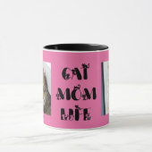 Roze Custom Foto Kat Moeder Leven Moederdag Mok (Midden)