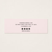 Roze Custom Logo Stud Oorbel Display Houder Mini Visitekaartjes (Achterkant)