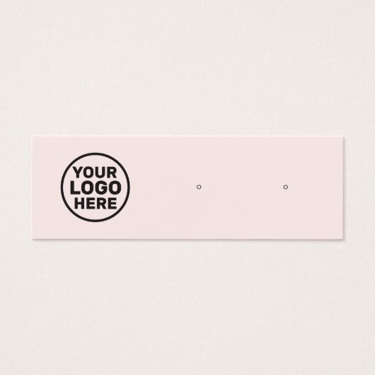 Roze Custom Logo Stud Oorbel Display Houder Mini Visitekaartjes (Voorkant)
