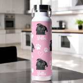 Roze Custom Love Paw Print Hondenliefhebber Pet Fo Waterfles