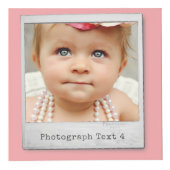 Roze Custom Made Instant Photo Lijst 5 kanten (Rechts)