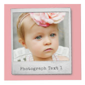 Roze Custom Made Instant Photo Lijst 5 kanten (Voorkant)