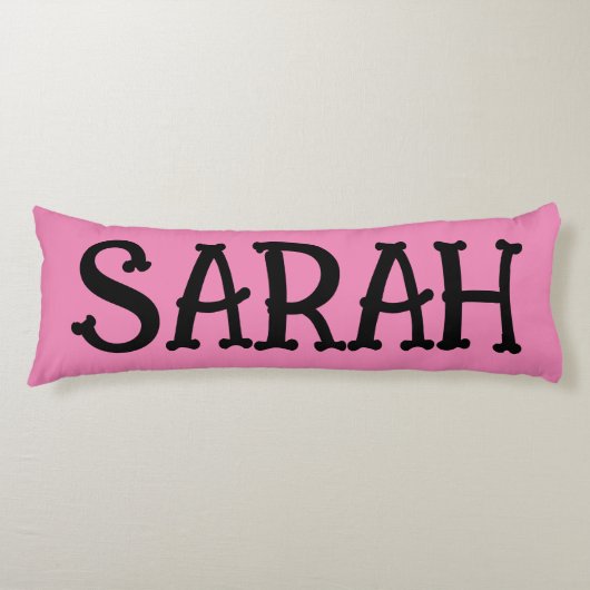 ROZE CUSTOM NAME BODY PILLOW LICHAAMSKUSSEN (Voorkant)