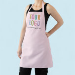 Roze Custom Schort met Company Logo All Over Print<br><div class="desc">Personaliseer dit all-over-print schort met uw eigen bedrijf logo of afbeelding en aangepaste tekst. De tekst kan een naam, bedrijfstaklijn, websiteadres, handvat voor sociale media of andere gepersonaliseerde tekst zijn om jezelf uit te drukken. Verkrijgbaar in lichtroze en andere kleuren (alle kleuren zijn aanpasbaar). Verkrijgbaar in grote, middelgrote en kindermaat....</div>
