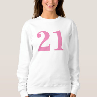 Roze Customize Nummer Basic T-shirt met lange mouw