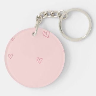 Roze Cute Acryl Sleutelhanger – “Ze geloofde dat z