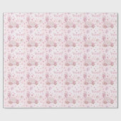 Roze Cute Auto Valentijnsdag Cadeaupapier (Vlak)