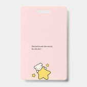 Roze Cute Badge (Achterkant)