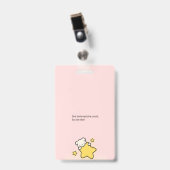 Roze Cute Badge (Voorzijde met clip)