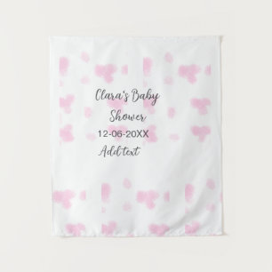 Roze cute bloem baby shower waterverf modern dat wandkleed