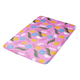 roze cute bloemrijke moderne vet badmat