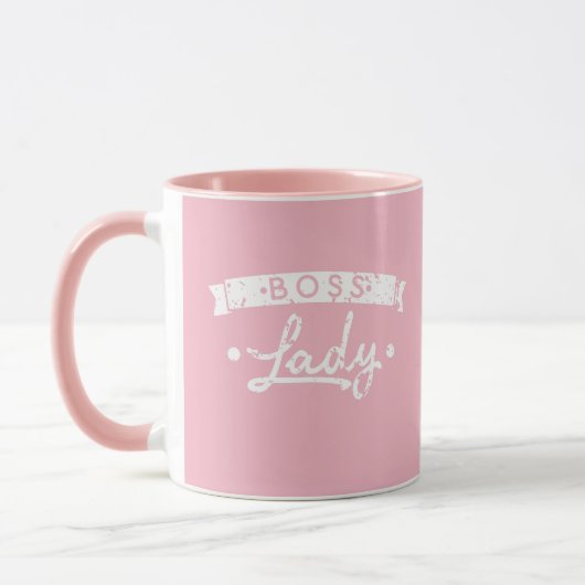 Roze Cute Boss Lady, speciaal cadeau Mok (Links)
