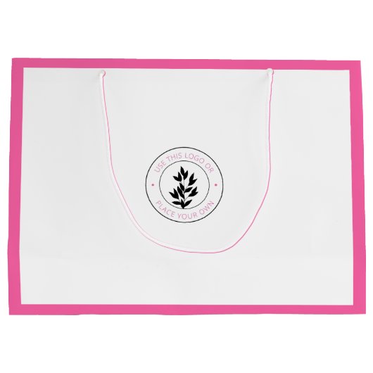 Roze Cute Custom Boetiek Groot Cadeauzakje (Achterkant)