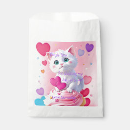 Roze Cute Fun Kitty Bedankt voor het delen van mij Bedankzakje