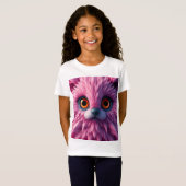 Roze-Cute-Fur T-shirt (Voorkant volledig)