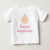 Roze Cute Future Musician baby head (Voorkant)