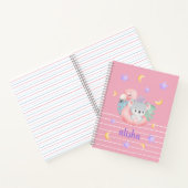 Roze Cute Gift voor kinderen Persoonlijke naam Notitieboek (Binnen)