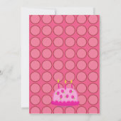 Roze, Cute, Girl Bowling Party Invitation Kaart (Achterkant)