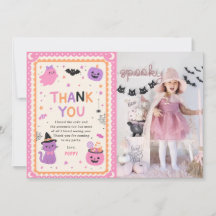 Roze Cute Halloween Geest Verjaardagsfoto