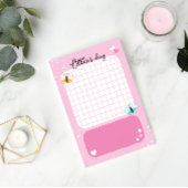 Roze Cute Harten Sterren Vlinders Naam Toevoegen Post-it® Notes
