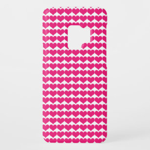 Roze Cute Hearts Pattern BT Galaxy S2 Hoesje