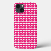 Roze Cute Hearts Pattern BT iPad Case (Achterkant)
