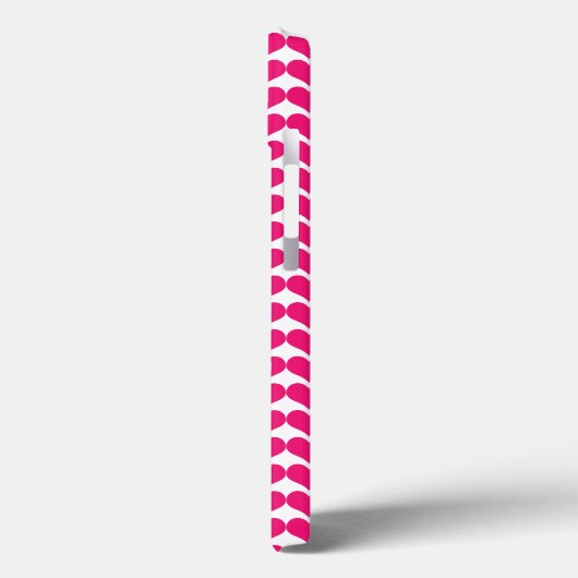 Roze Cute Hearts Pattern BT iPad Case (Achterkant / Links)