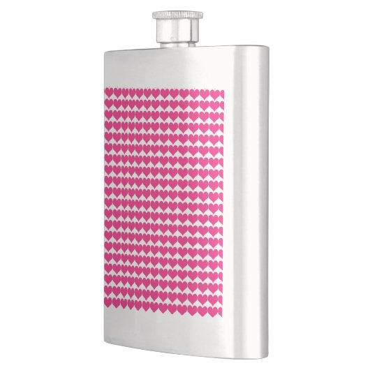 Roze Cute Hearts Pattern Flask Heupfles (Links)