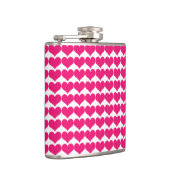 Roze Cute Hearts Pattern Flask Heupfles (Rechts)